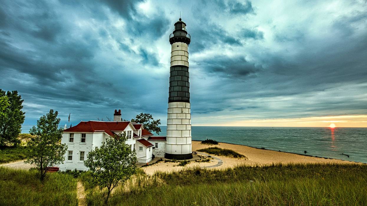 Lighthouse on Lake Michigan