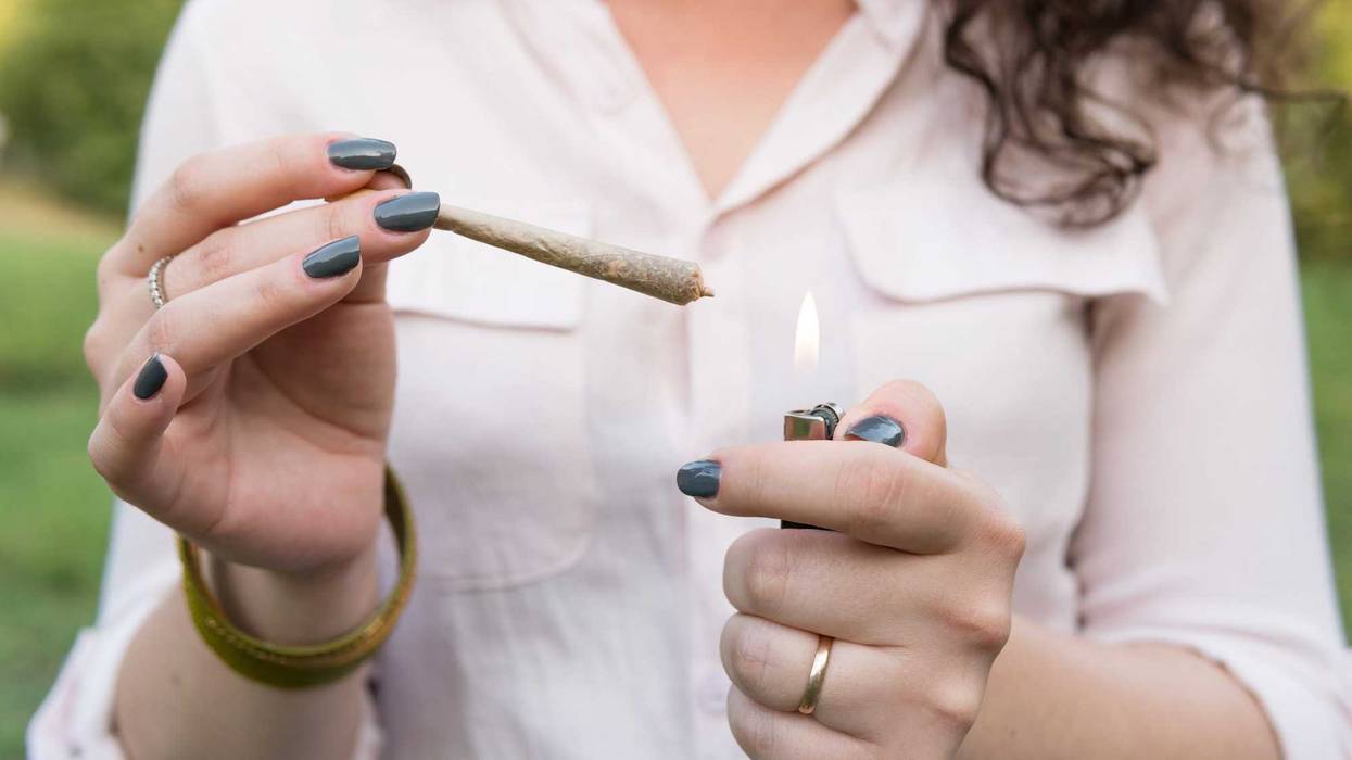 lighting a joint