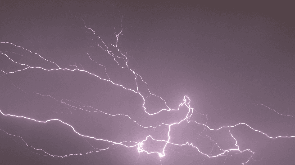 Lightning storm.