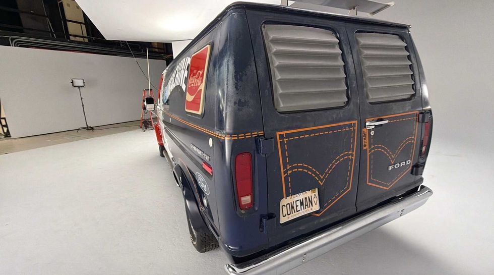 Like the rear view of blue jeans