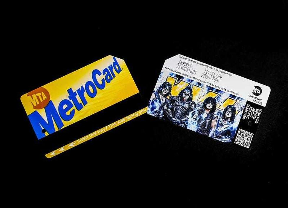 Limited edition MetroCards released in conjunction with the KISS "End of the Road" farewell shows at Madison Square Garden, photographed on Tuesday, Nov 21, 2023.