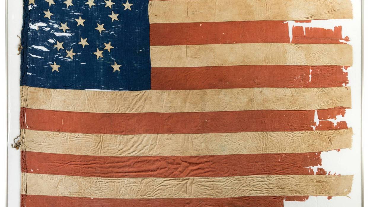Lincoln Museum 21-Star Flag