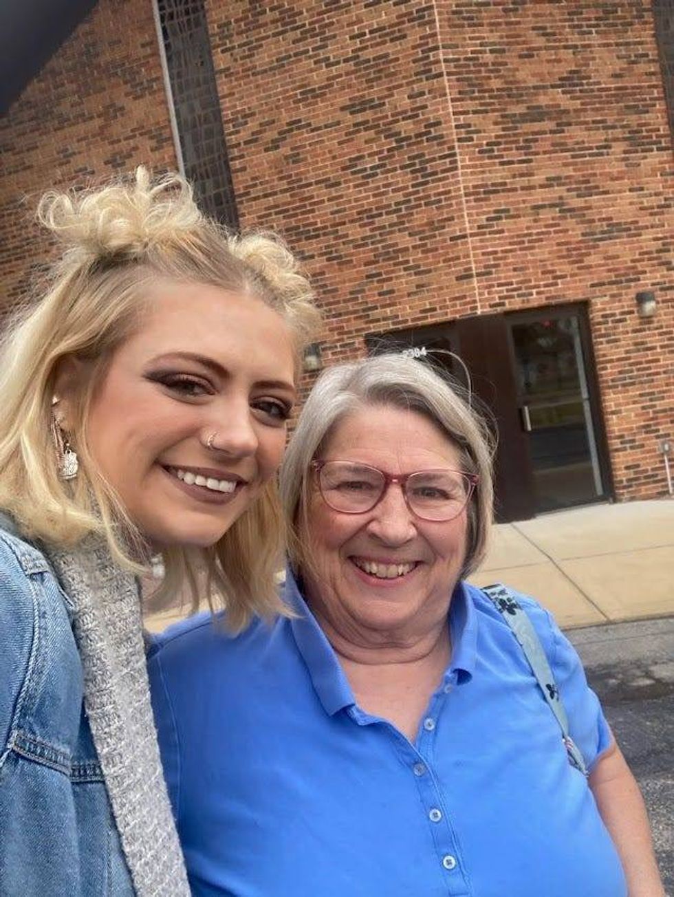 Lindsay and Donna outside Exchange Church in Arnold, MO.