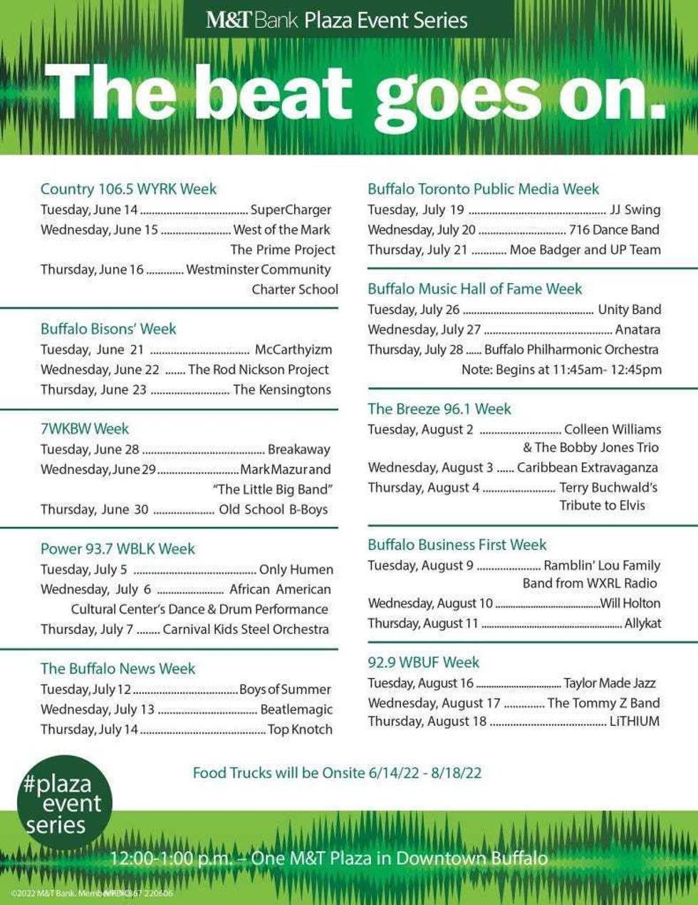 Lineup for #PlazaEventSeries