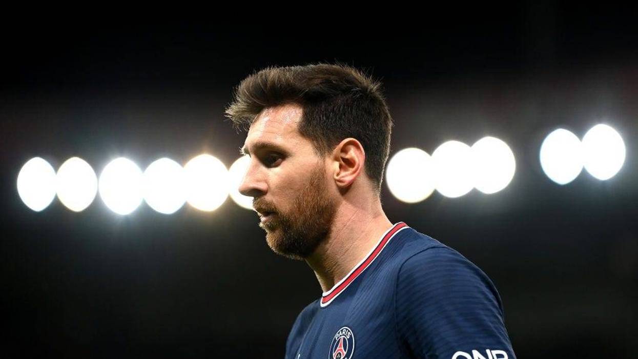 Lionel Messi of Paris Saint-Germain during the UEFA Champions League group A match between Paris Saint-Germain and Manchester City at Parc des Princes on September 28, 2021 in Paris, France.