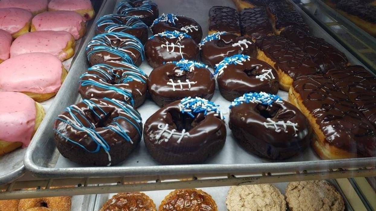 Lions-themed donuts at Villa Bakery in Garden City