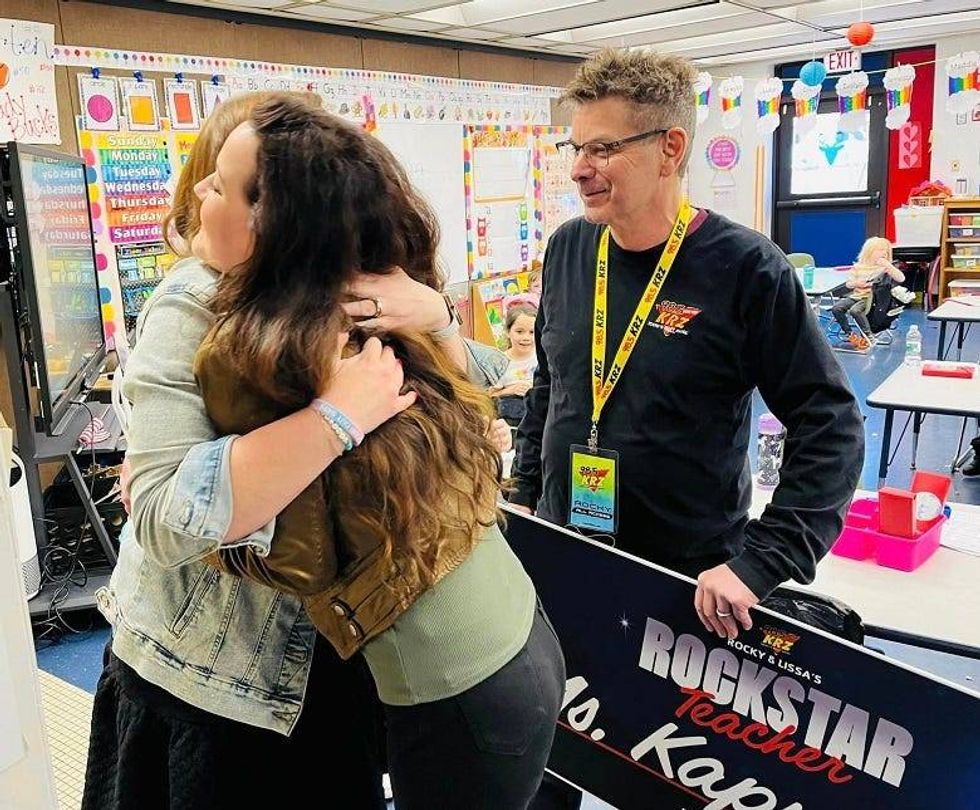 Lissa hugging Ms. Kap
