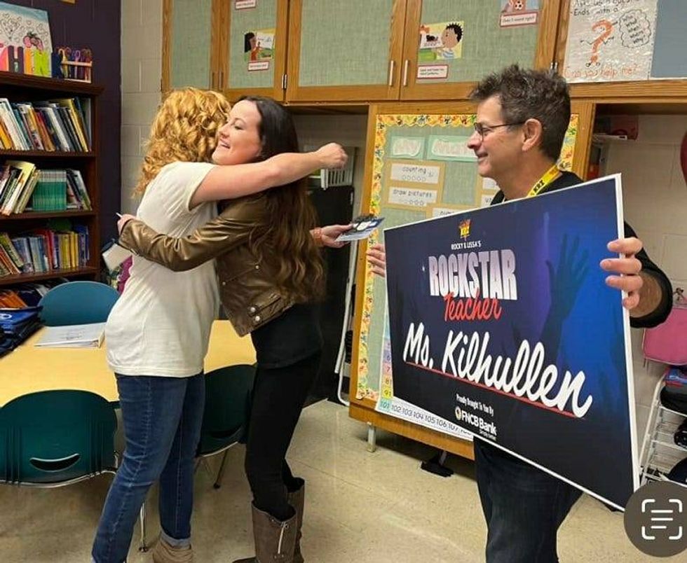 Lissa hugging Ms. Kilhullen