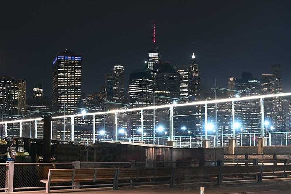 Lit red for World AIDS Day 2021.