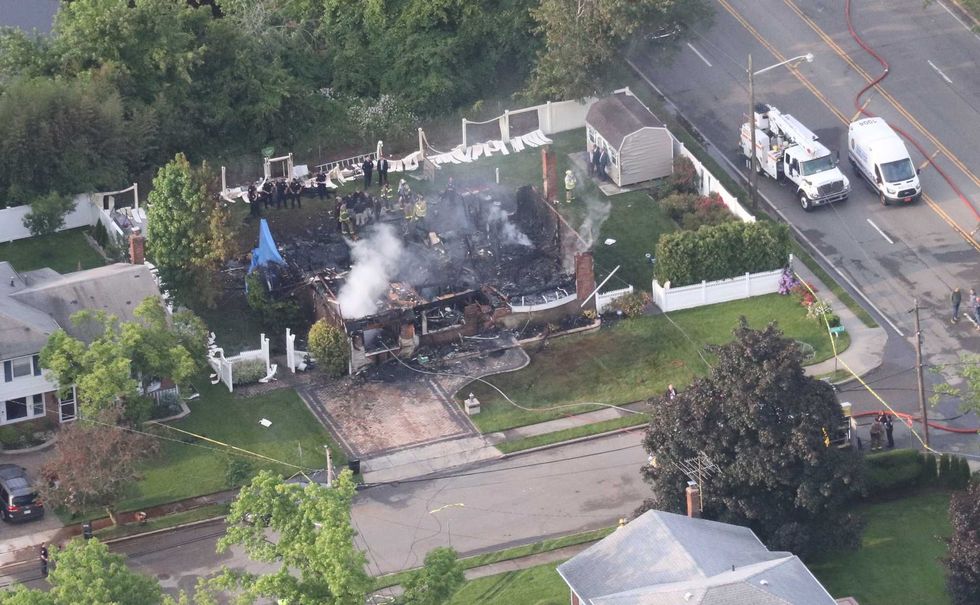 Little was left of the house after the early morning fire on Tuesday