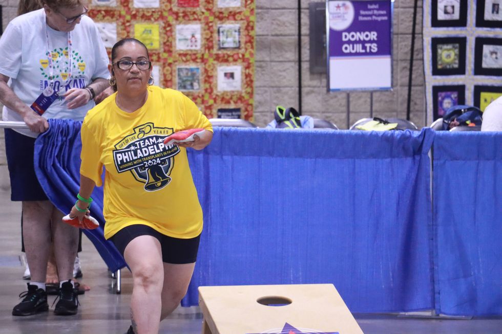 Liver recipient Nilsa Edmonds has been attending the Transplant Games with her donor
