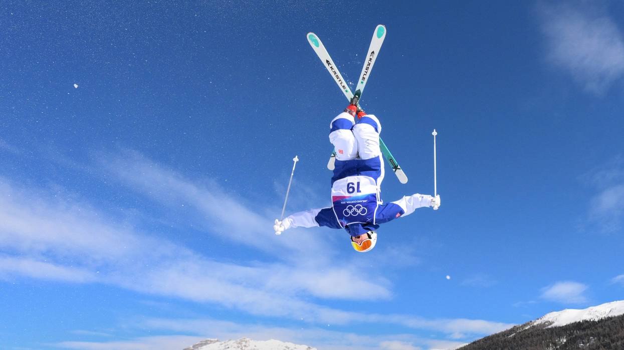 LIVIGNO, ITALY - FEBRUARY 07: Elis Lundholm of Team Sweden participates in Freestyle Skiing Moguls Training on day one of the Milano Cortina 2026 Winter Olympic games at Livigno Air Park on February 07, 2026 in Livigno, Italy. (Photo by David Ramos/Getty Images)