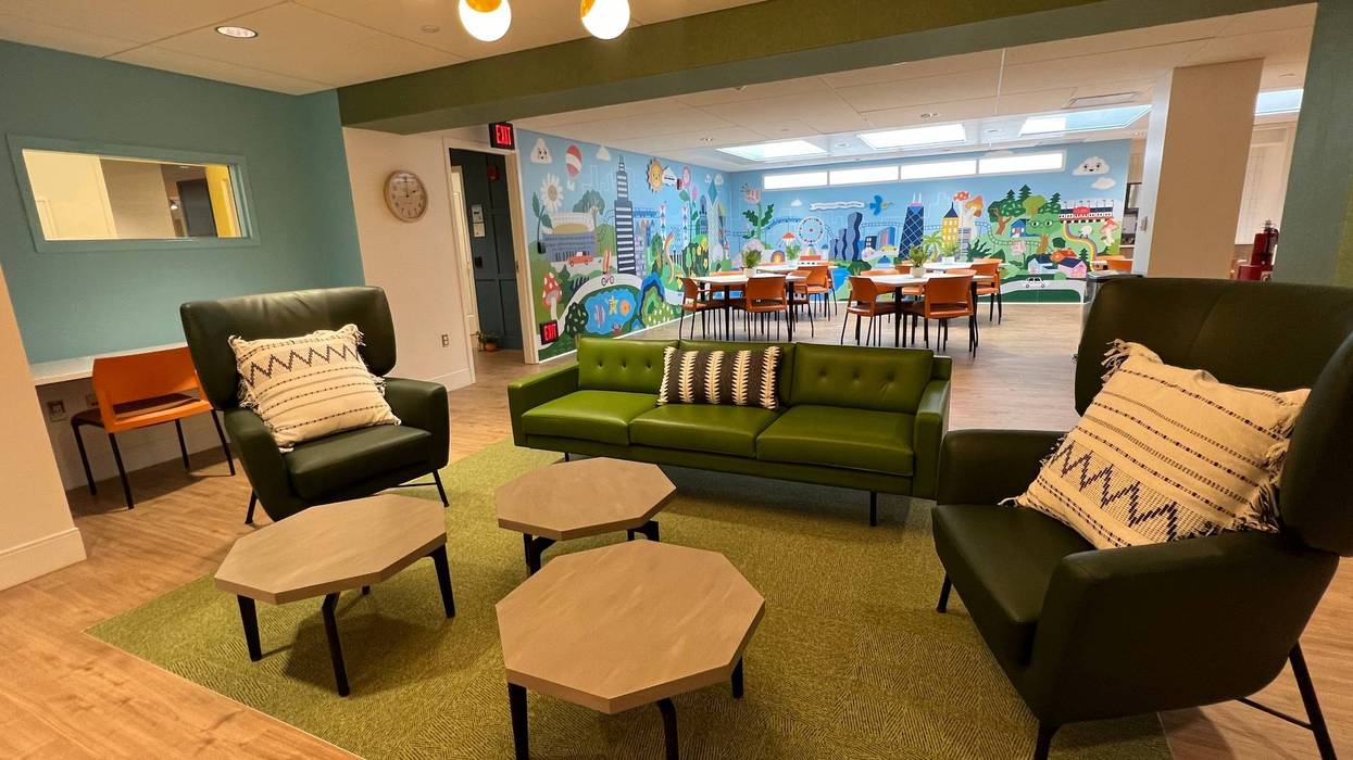 living room at Advocate Children’s Hospital's family room