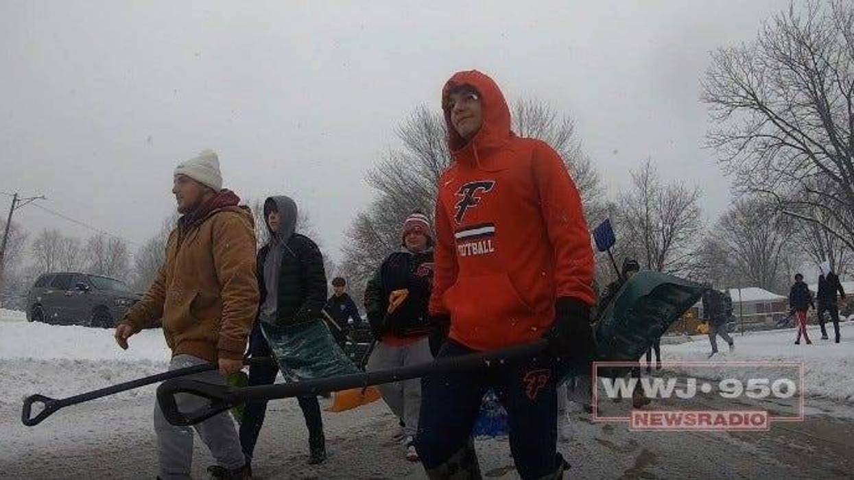 Livonia high school students spent their snow day giving back to their community by joining forces and digging out hundreds of local homeowners after Winter Storm Landon.