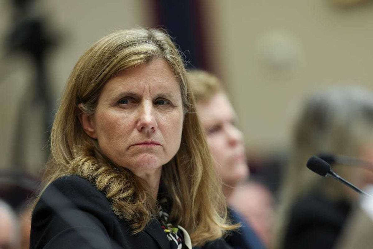 Liz Magill, President of University of Pennsylvania, testifies before the House Education and Workforce Committee at the Rayburn House Office Building on December 05, 2023 in Washington, DC.