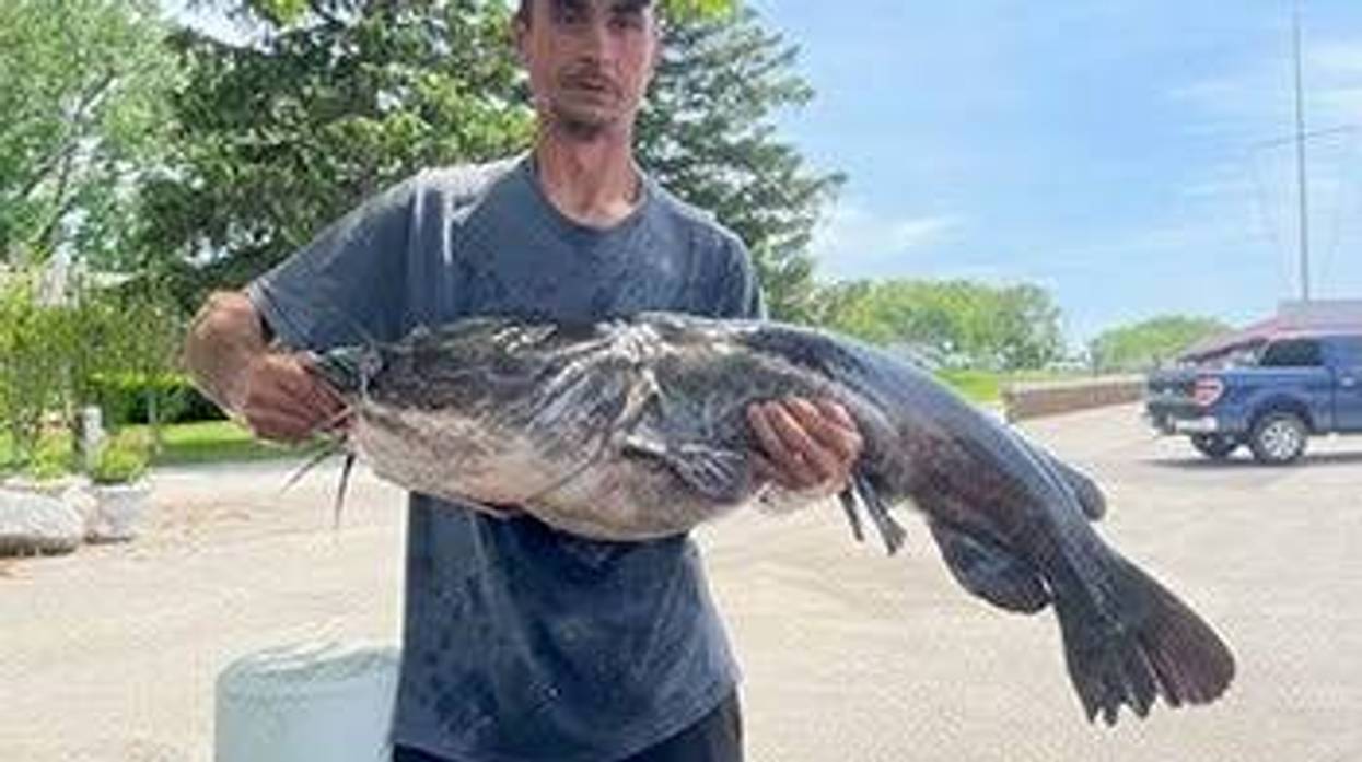 Lloyd Tanner with his monster catfish