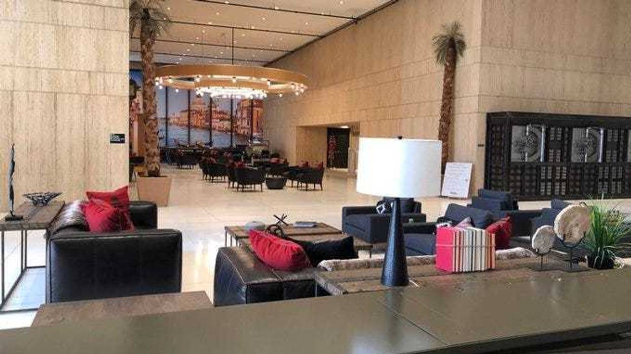 Lobby of Seneca One Tower. July 8, 2020 (WBEN Photo/Mike Baggerman)