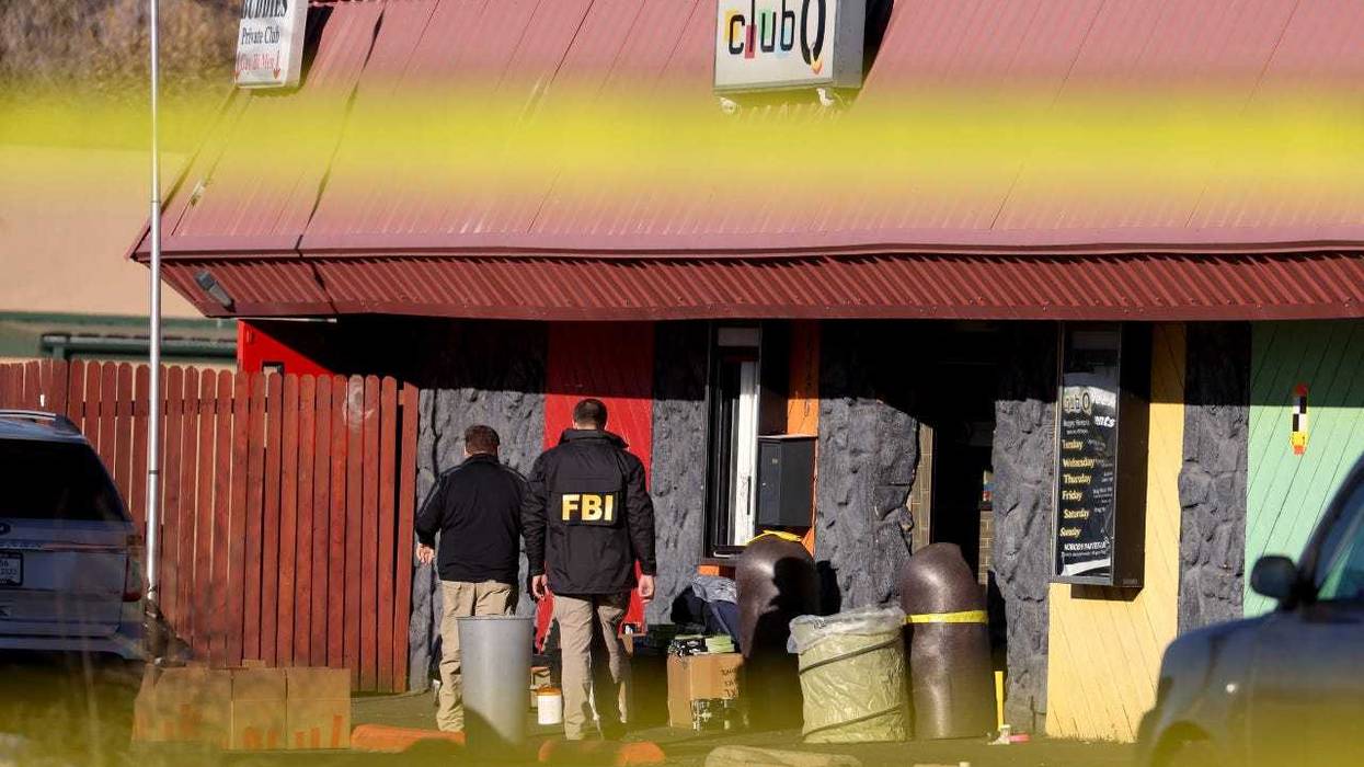 Local and federal law enforcement officials continue their investigation at the Club Q nightclub on November 22, 2022 in Colorado Springs, Colorado.