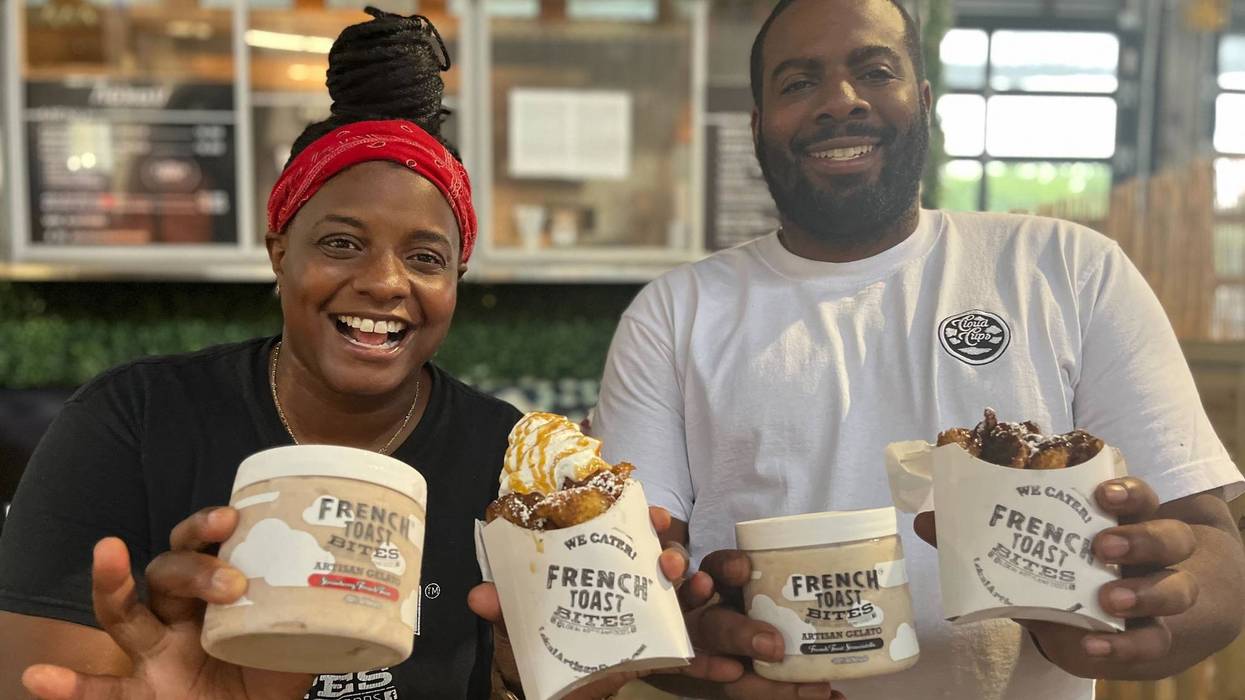Local Artisan Foods Group owner Charisse McGill (left) and Galen Thomas, owner of Cloud Cups.