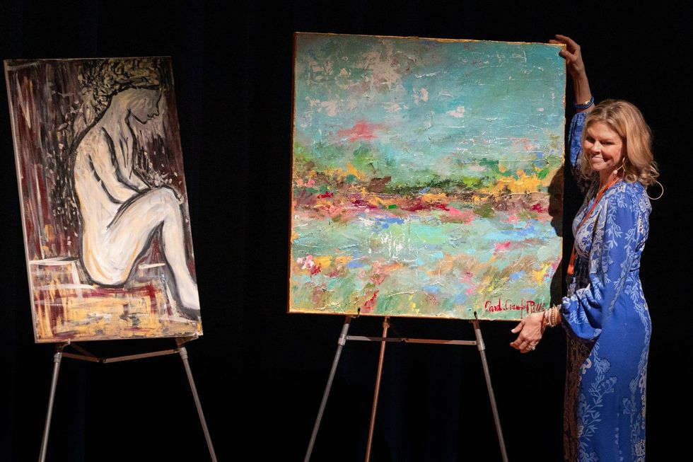 Local artist Carolina Riddle presents her works at the Mystery of Beauty arts conference