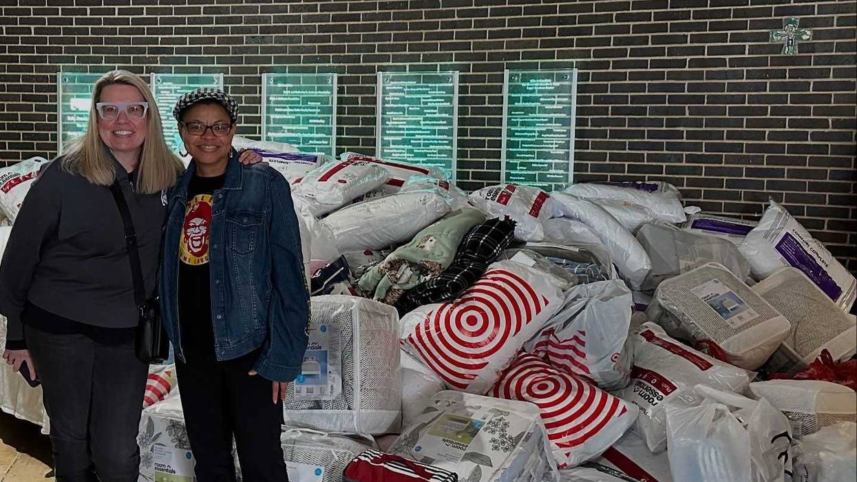 Local victims of violence are sleeping better because a group of Black women united in service including WCCO's Sheletta Brundidge (R).