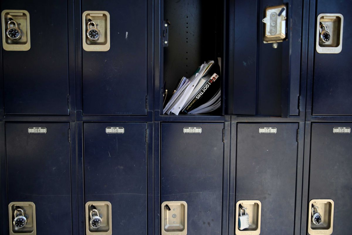 Lockers at school