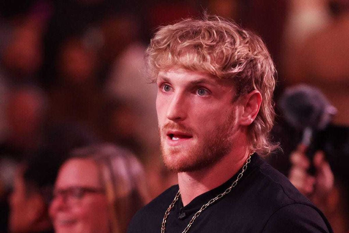 Logan Paul attends the cruiserweight bout between Jake Paul and Anderson Silva of Brazil at Desert Diamond Arena on October 29, 2022 in Glendale, Arizona. (Photo by Christian Petersen/Getty Images)