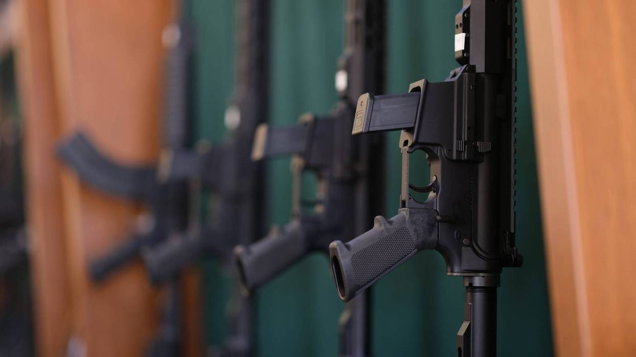 Long guns in a rack