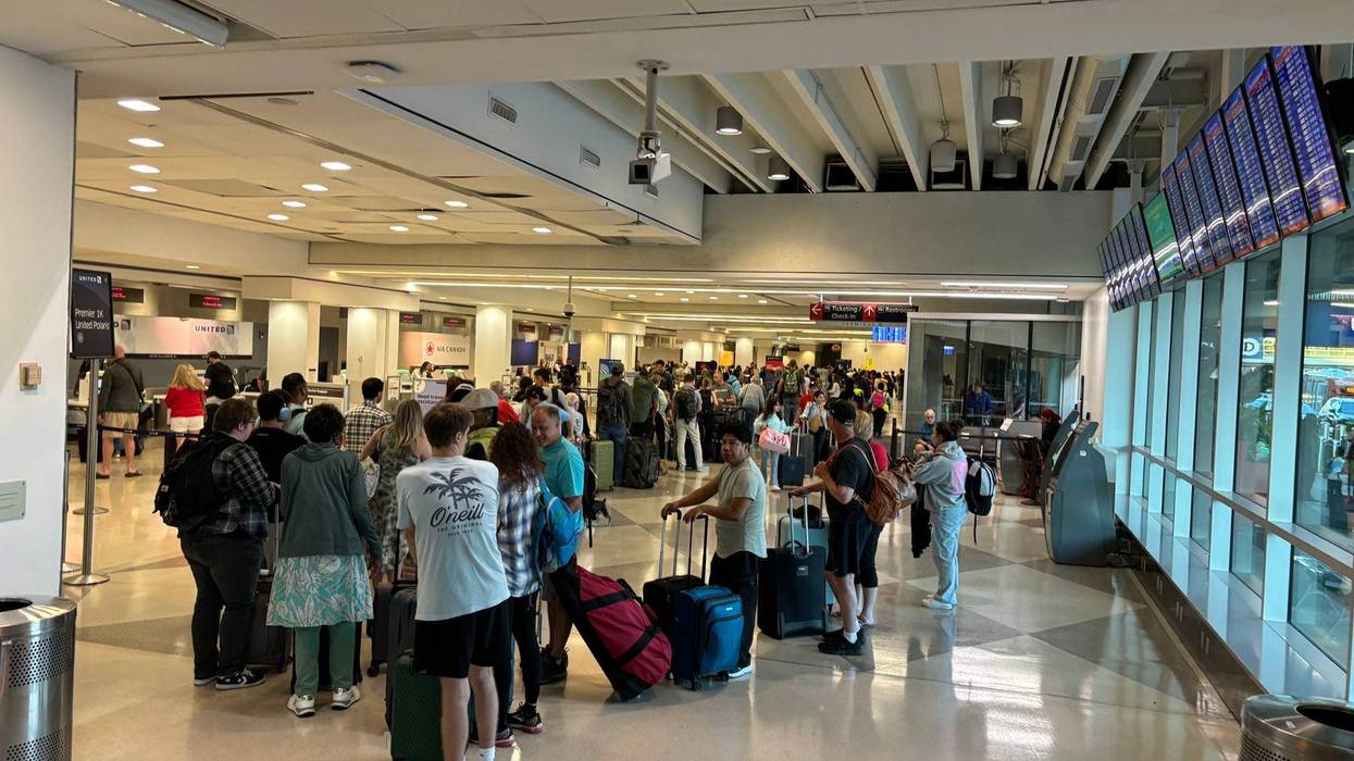 Long lines at Philadelphia International Airport on July 2, 2024.
