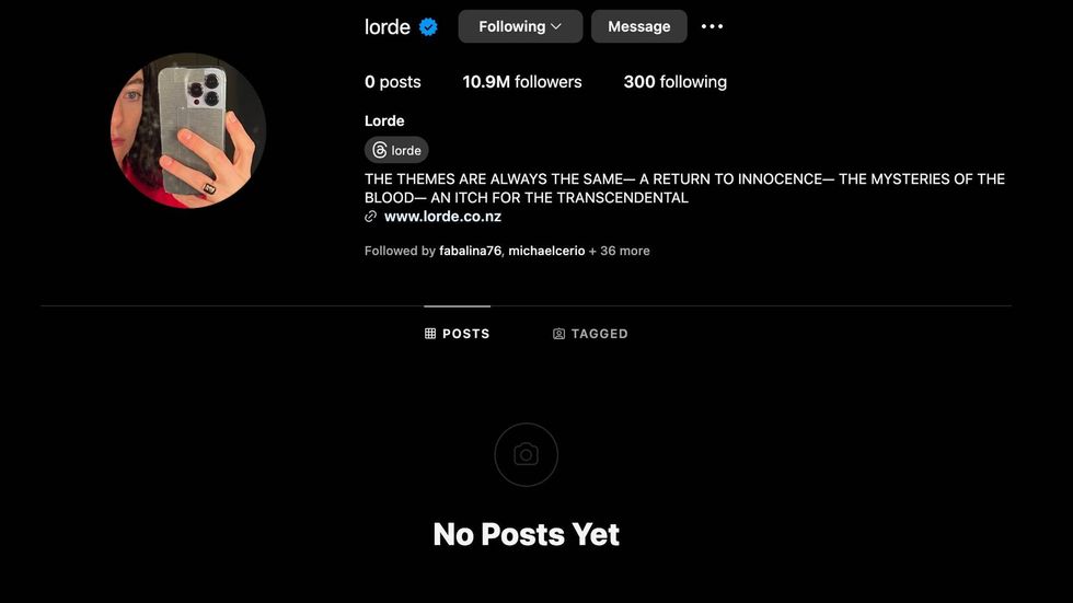 Lorde Instagram