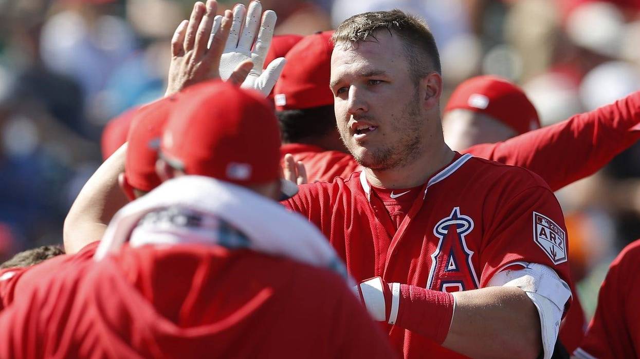 Los Angeles Angels center fielder Mike Trout