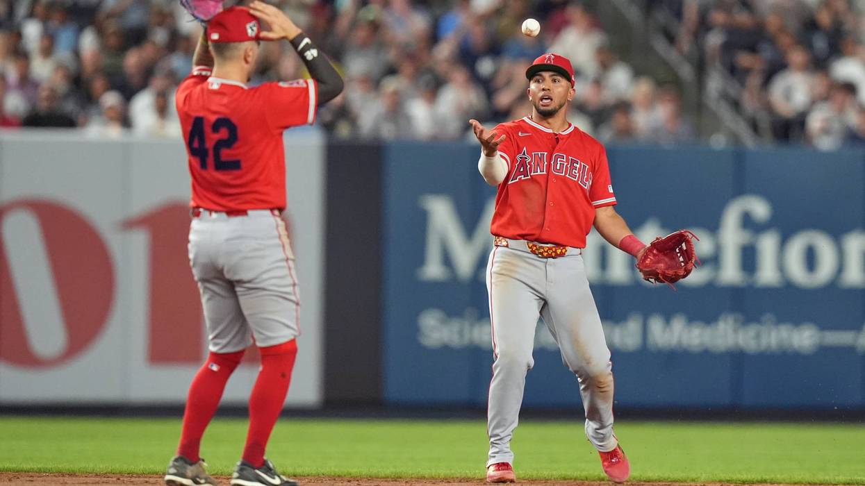 Angels botch popup in 9th and Yankees take advantage when Caballero's double gives them 5-4 win