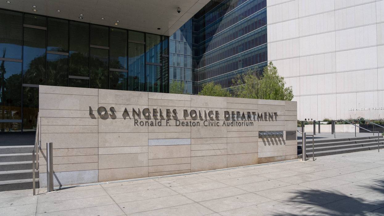 Los Angeles, CA, USA - July 11, 2022: Los Angeles Police Department (LAPD) Headquarters at Ronald F. Deaton Civic Auditorium in Los Angeles, CA, USA.