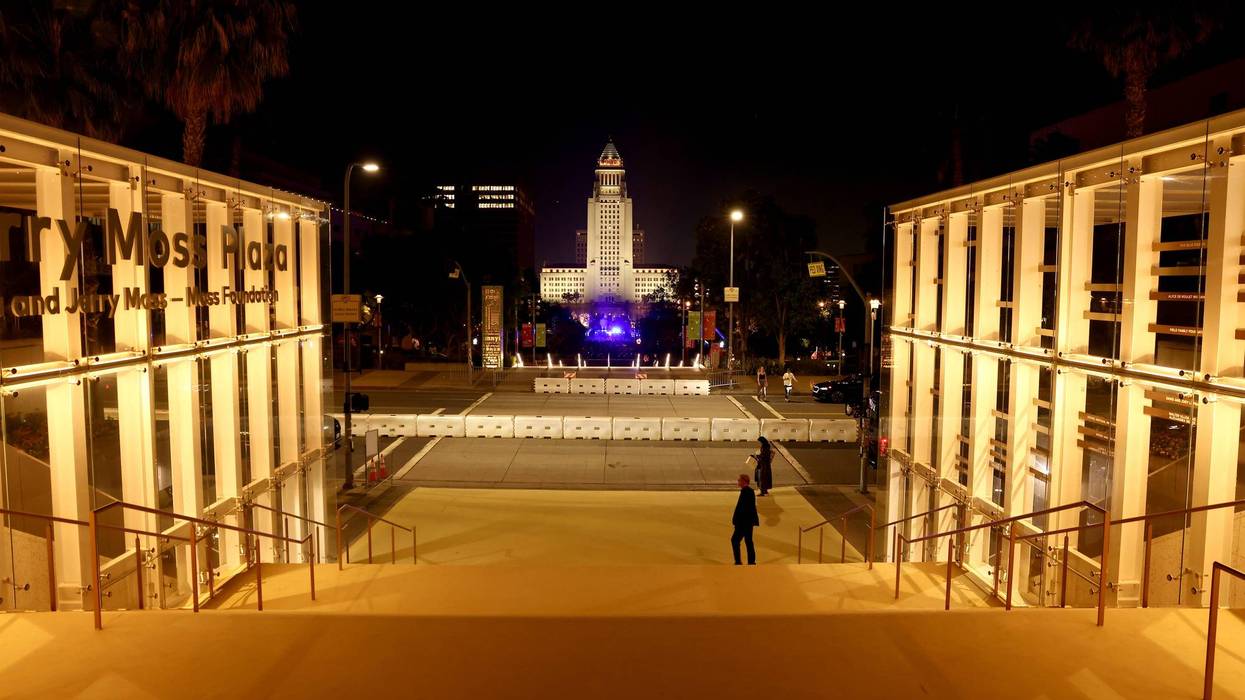 LOS ANGELES, CALIFORNIA - MAY 10: Los Angeles City Hall is seen during the Gold House 4th Annual Gold Gala at The Music Center on May 10, 2025 in Los Angeles, California.
