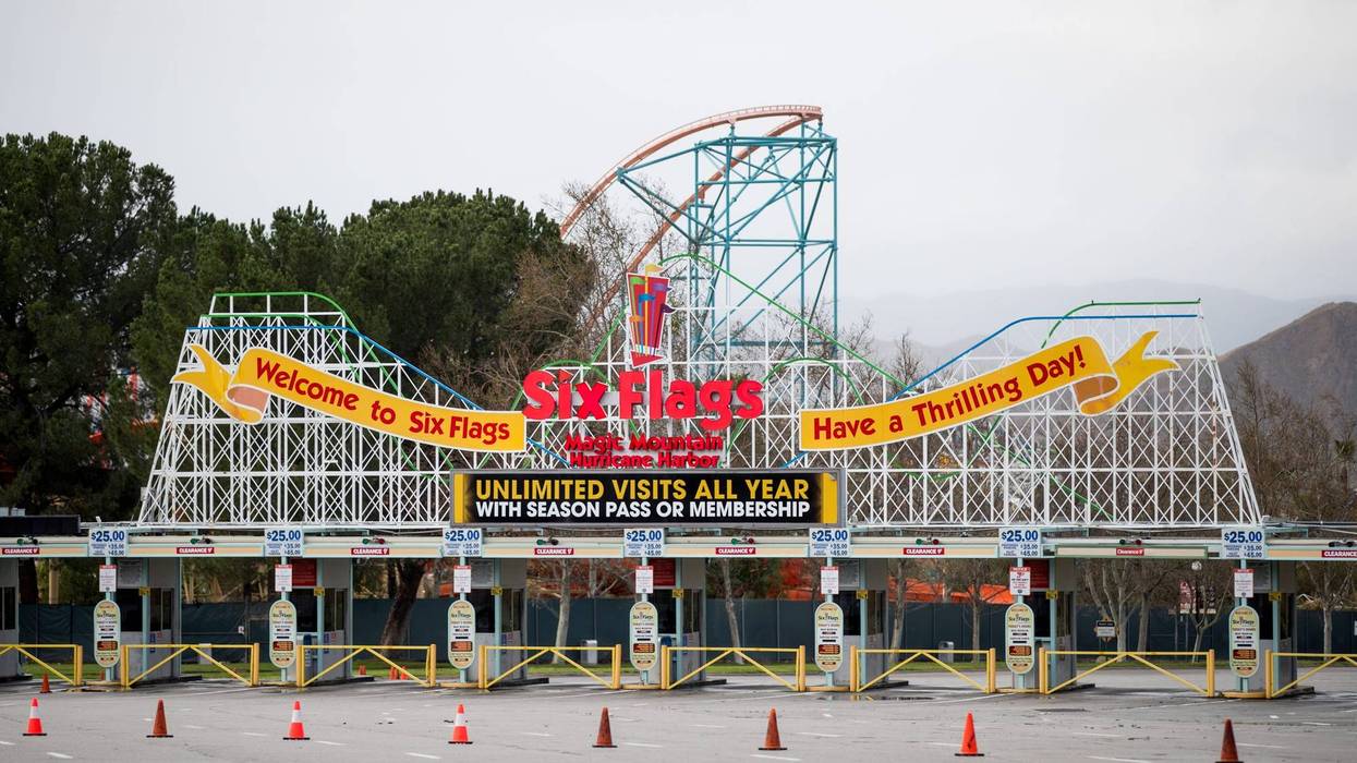 LOS ANGELES, - MARCH 14: Six Flags Magic Mountain is closed as the coronavirus continues to spread across the United States on March 14, 2020 in Valencia, California.