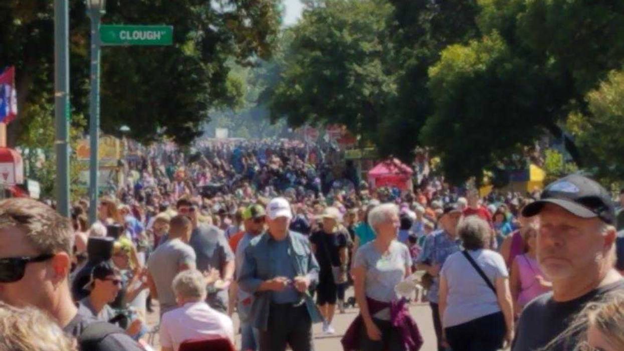 Lots of people at the state fair
