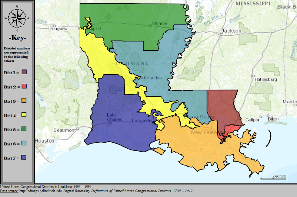 Louisiana Congressional Districts 1995-96