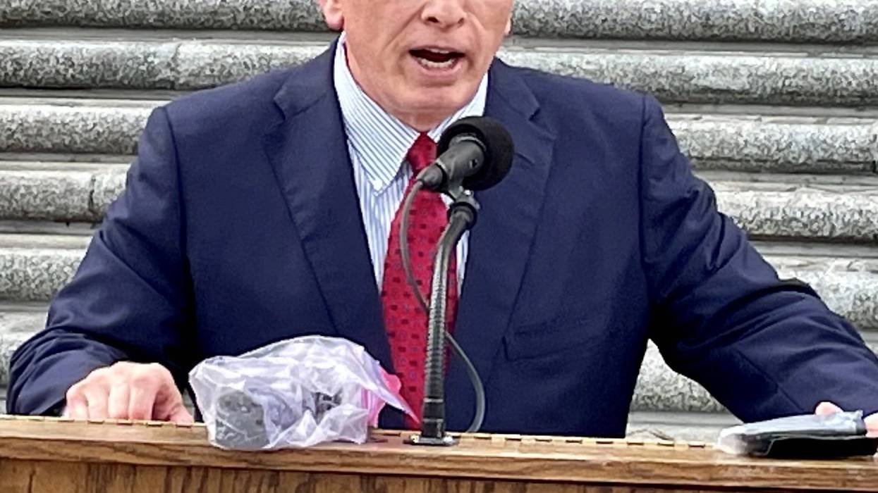Louisiana Republican Party Chairman Louis Gurvich is pictured here on the Louisiana Capitol steps on July 19, 2021. Louis Gurvich
