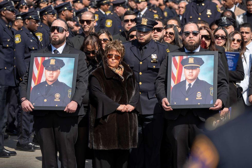 Loved ones of Azcona attend his funeral in Newark on March 14, 2025