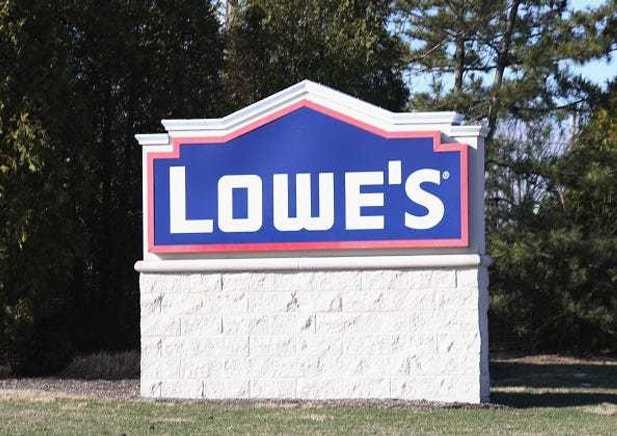 Lowe's sign.