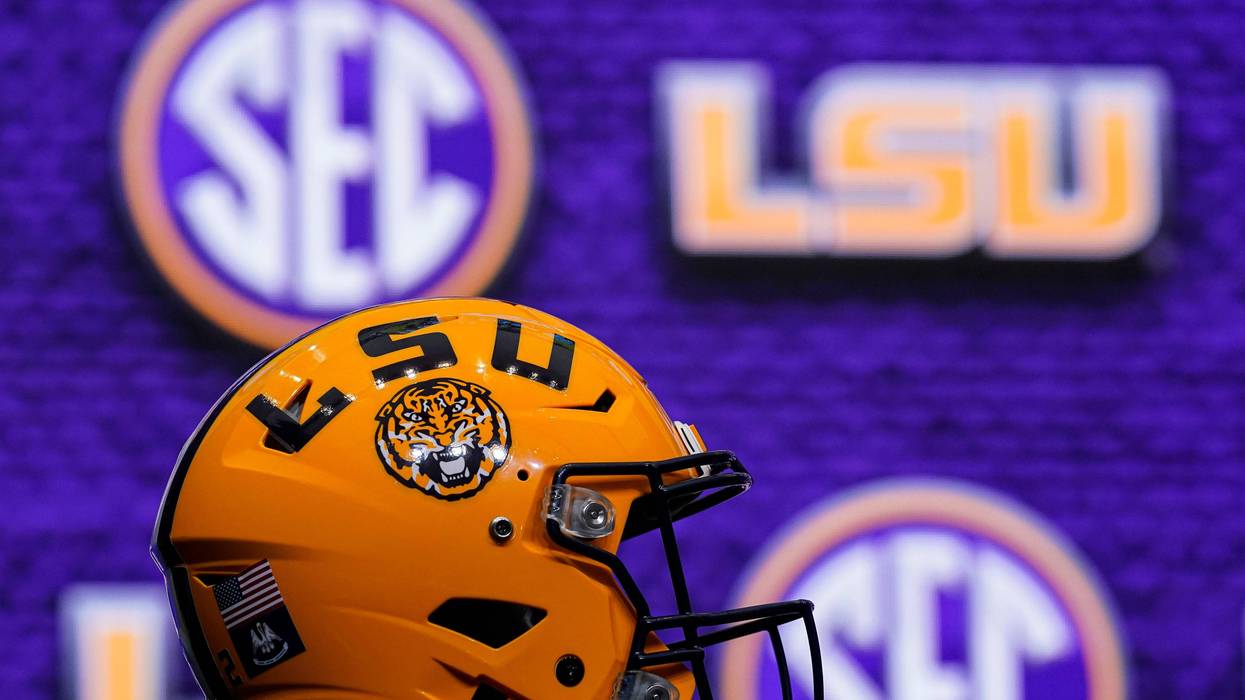 LSU football helmet