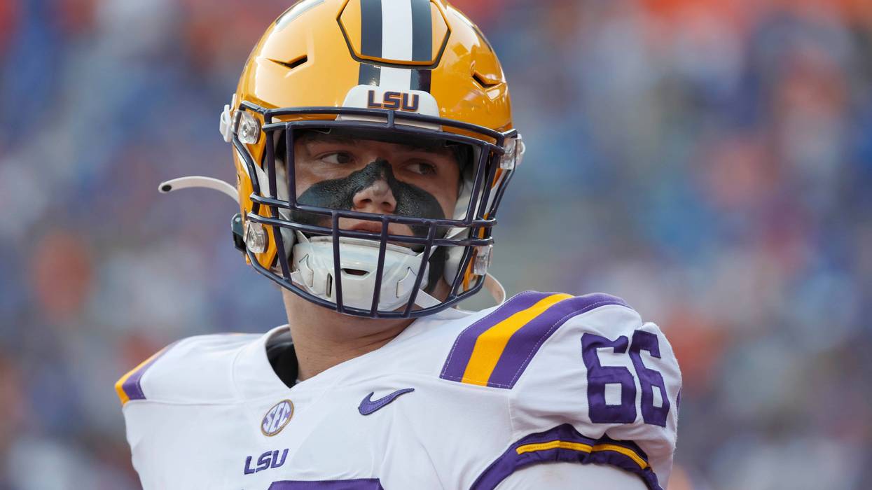LSU offensive lineman Will Campbell