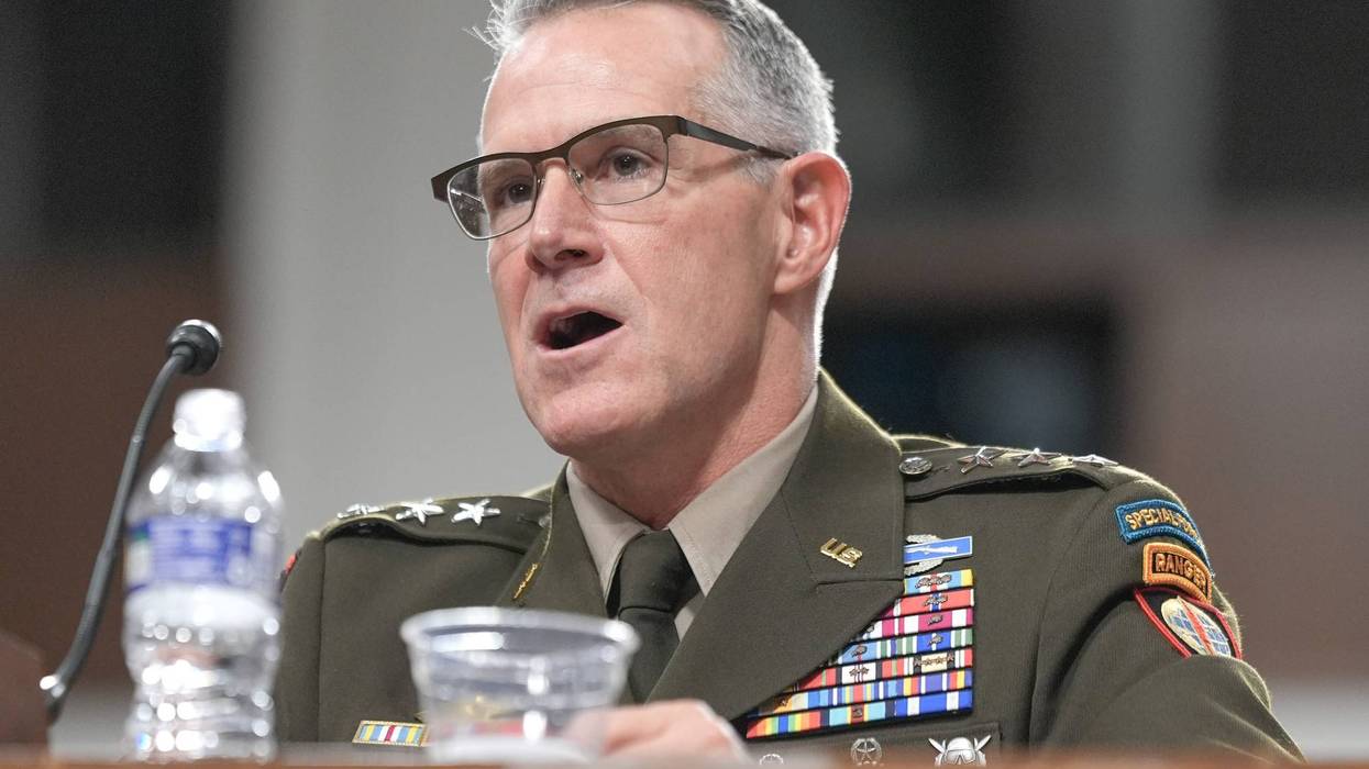 Lt. Gen. Joshua Rudd testifies during a Senate Committee on Armed Services hearing on Capitol Hill, Thursday, Jan. 15, 2026, in Washington