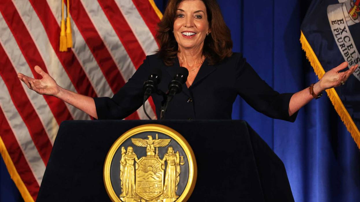 Lt. Gov. Kathy Hochul speaks during a press conference at the New York State Capitol on August 11, 2021 in Albany