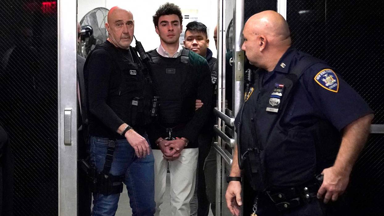 Luigi Mangione, accused killer of US insurance CEO Brian Thompson, arrives for a hearing in New York City on February 21, 2025