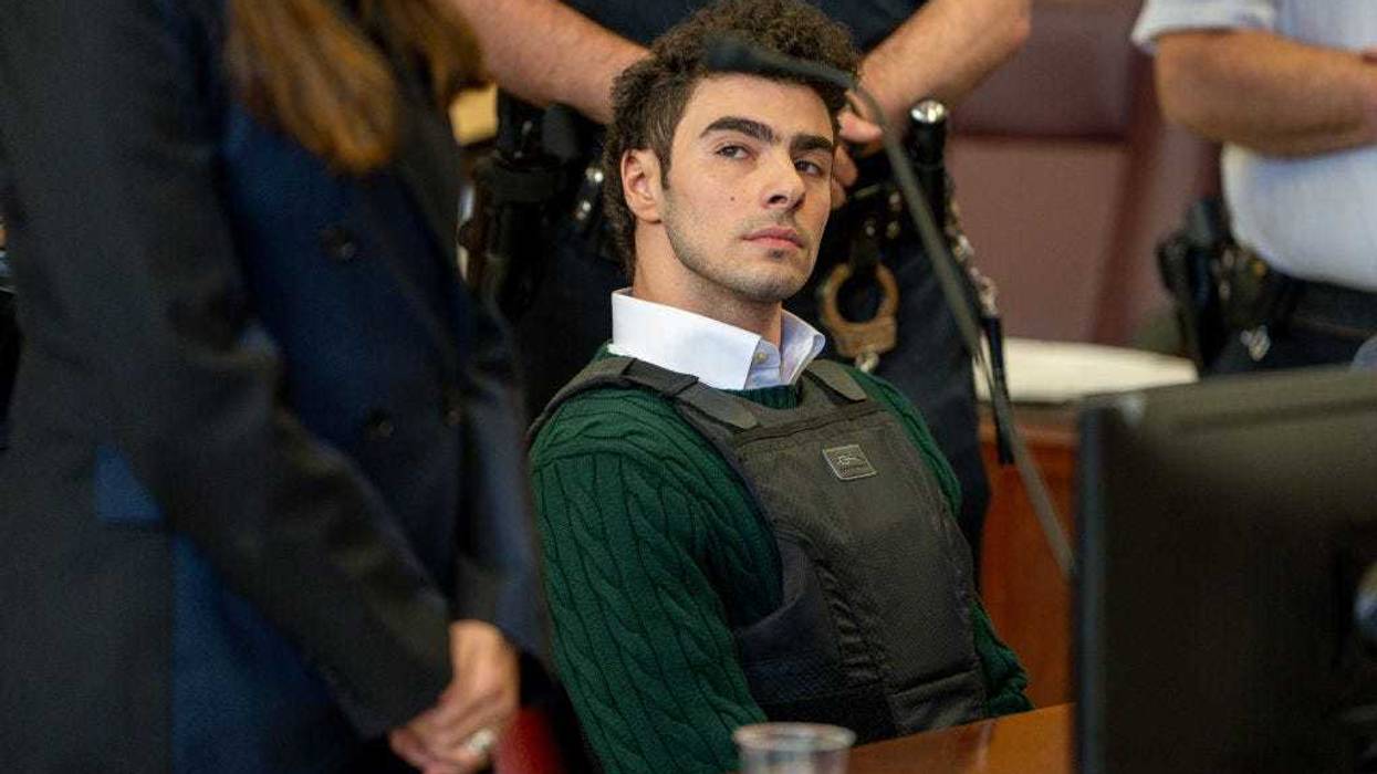 Luigi Mangione attends a hearing at Manhattan Criminal Court on February 21, 2025 in New York City.