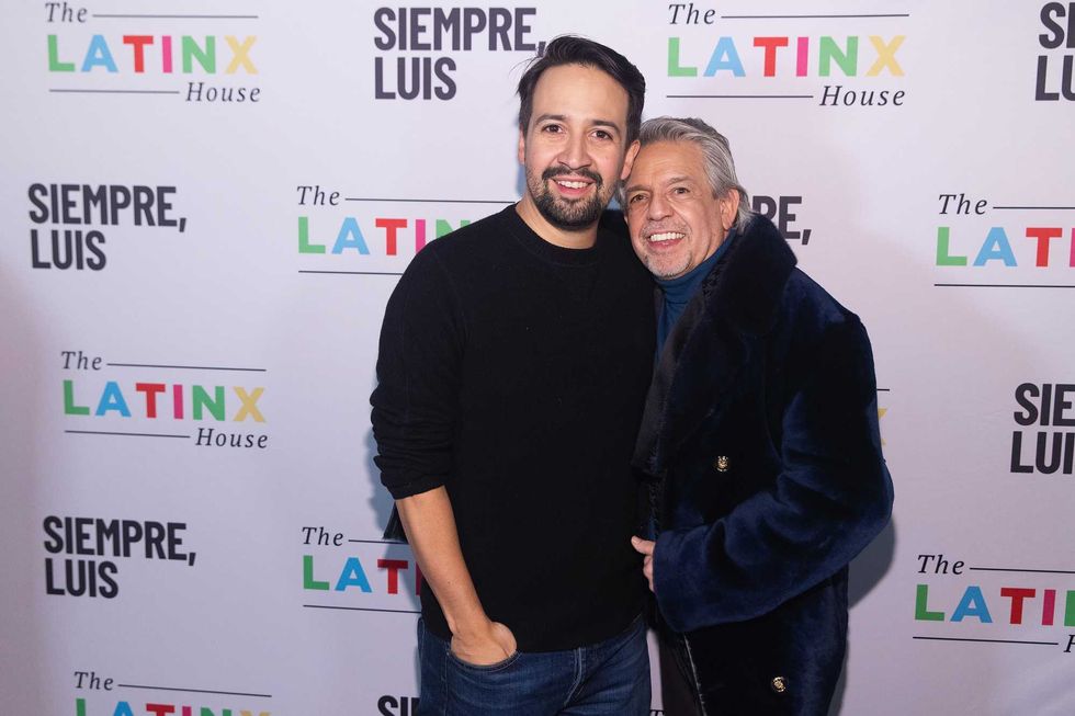 Luis A. Miranda, Jr. with his son Lin Manuel-Miranda.