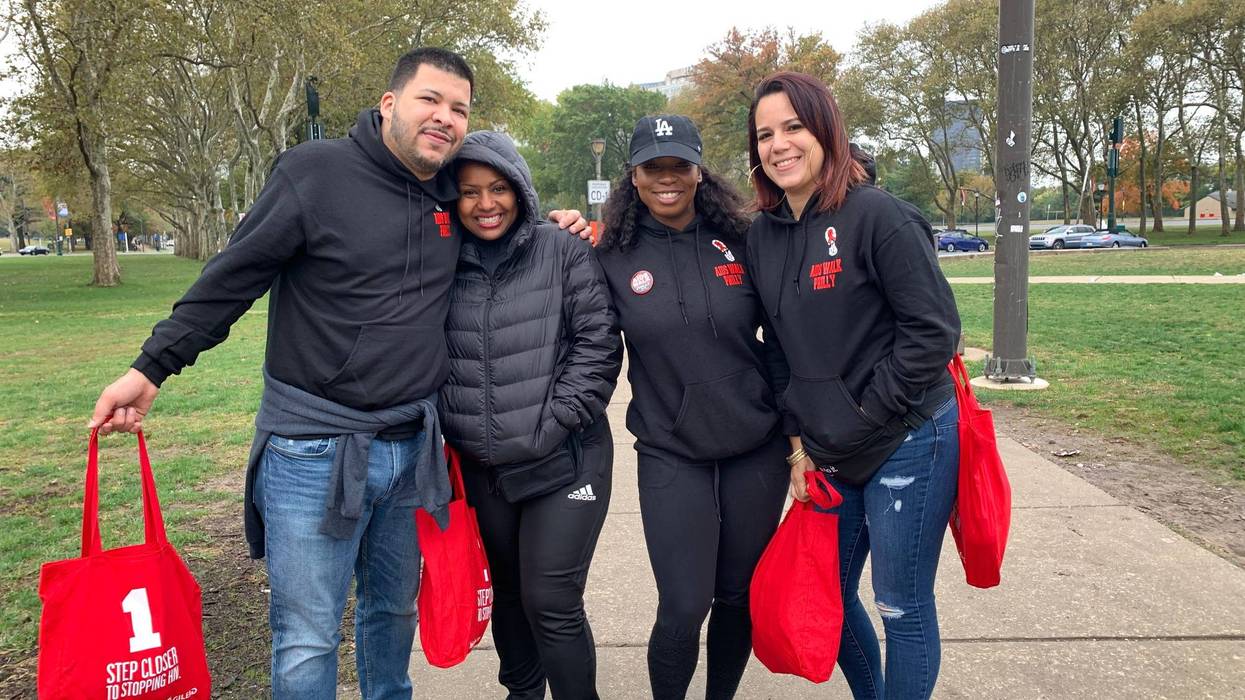 Luis Molina, Khadyjah Neal, Ciji Carr, and Denise Martinez formed a team for the 33rd AIDS Walk Philly.