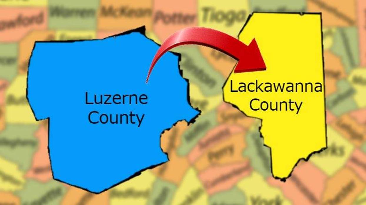 Luzerne County to Lackawanna County