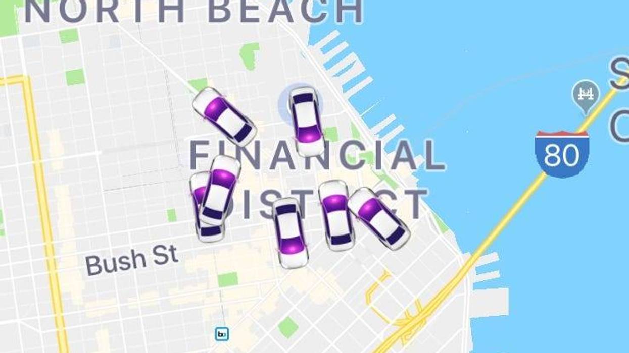 Lyft app screen